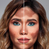 Melanina Colored Lenses Dubai comparison of a irl wearing only one lens